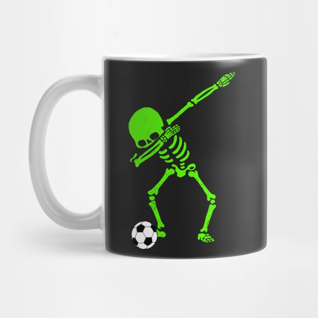 Halloween Dabbing Skeleton Soccer Ball T-Shirt Skeleton Dab by vo_maria